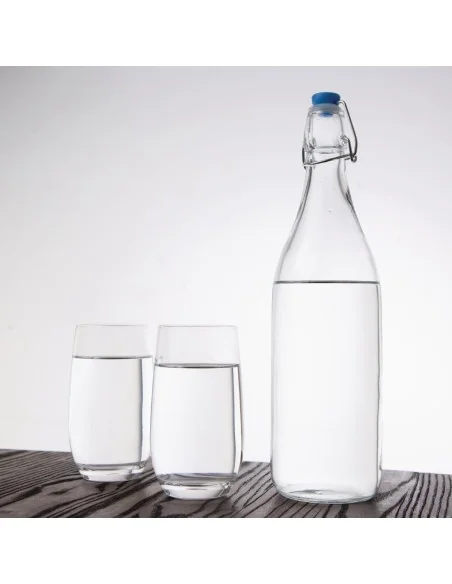 Bouteille d'eau en verre Olympia 1L (Lot de 6)