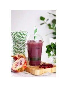 Couvercles dôme PLA compostables avec trou pour boissons fraîches Vegware 340ml et 454ml (lot de 1000) 2