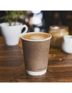 Gobelets boissons chaudes double paroi compostables Vegware 340ml (lot de 500) 2