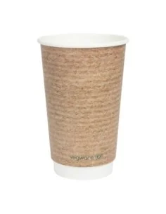Gobelets boissons chaudes double paroi compostables Vegware 455 ml (lot de 400)
