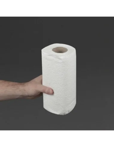 Essuie-tout blanc 2 plis Jantex 11,5m (lot de 24)