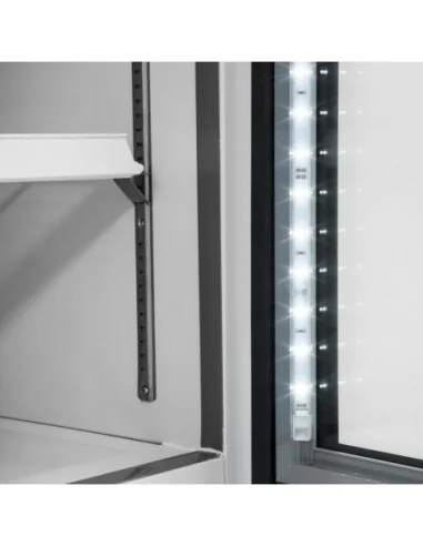 Vitrine réfrigérée négative deux portes avec bandeau lumineux Polar Série G 920L