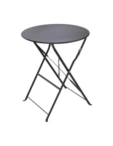 Table de terrasse en acier Bolero noire