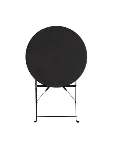 Table de terrasse en acier Bolero noire