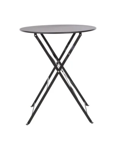 Table de terrasse en acier Bolero noire