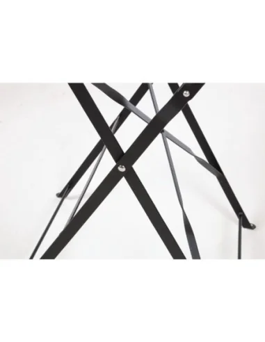 Table de terrasse en acier Bolero noire