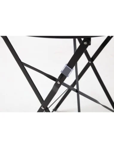 Table de terrasse en acier Bolero noire