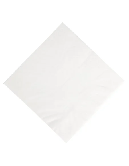 Serviettes déjeuner ouate blanches compostables Duni 400mm (lot de 1000)
