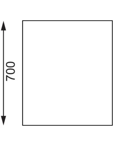 Table en acier inoxydable sans rebord Vogue 600 x 700mm