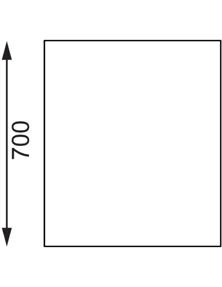 Table en acier inoxydable sans rebord Vogue 600 x 700mm