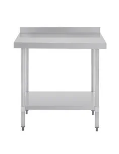 Table en acier inoxydable avec rebord Vogue 900 x 700mm 2
