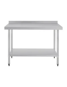 Table en acier inoxydable avec rebord Vogue 1200 x 700mm 2