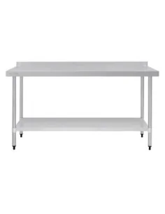 Table en acier inoxydable avec rebord Vogue 1800 x 700mm 2