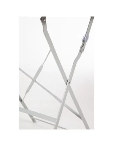 Table de terrasse carrée en acier Bolero grise 600mm