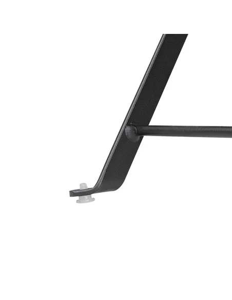 Table de terrasse carrée en acier Bolero noire 600mm