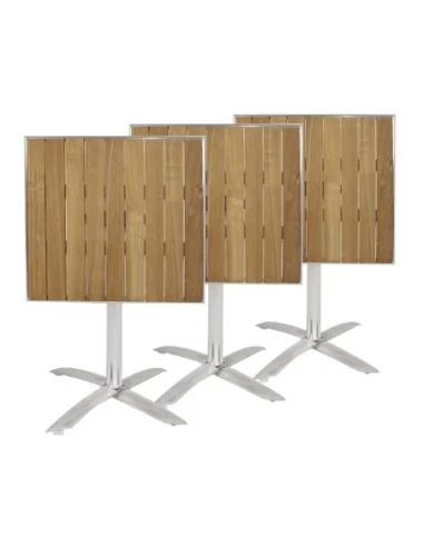 Table bistro carrée plateau basculant frêne Bolero 600mm