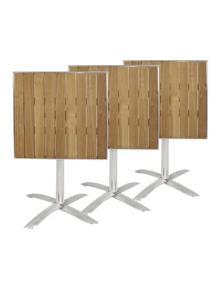 Table bistro carrée plateau basculant frêne Bolero 600mm