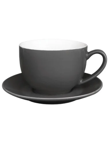 Soucoupe pour tasses 228ml et 340ml Olympia grise (Lot de 12)