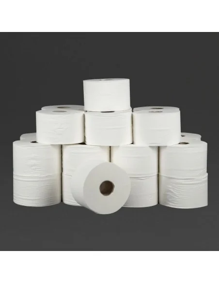 Rouleaux de papier hygiénique micro double Jantex (Lot de 24)