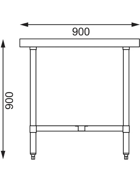 Table inox centrale Vogue 1800mm