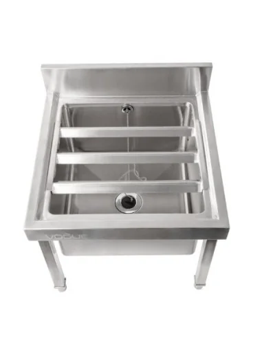 Bac vide seaux en acier inoxydable Vogue