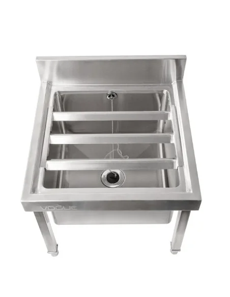 Bac vide seaux en acier inoxydable Vogue