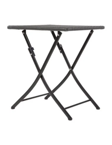 Table carrée pliante en rotin PE Bolero 600mm