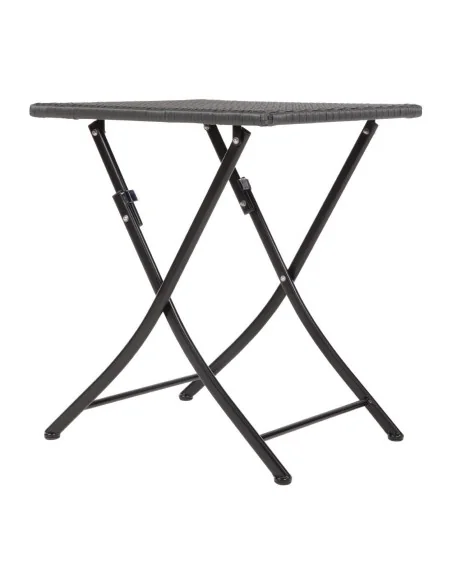 Table carrée pliante en rotin PE Bolero 600mm