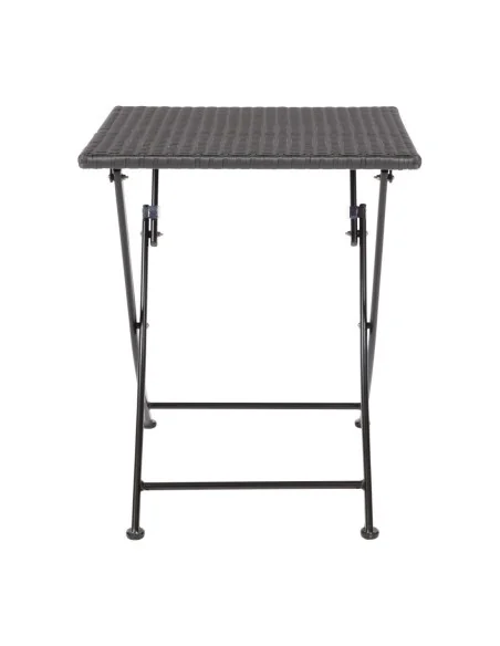 Table carrée pliante en rotin PE Bolero 600mm