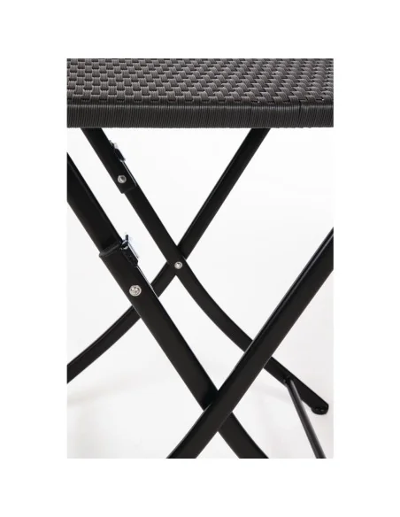 Table carrée pliante en rotin PE Bolero 600mm