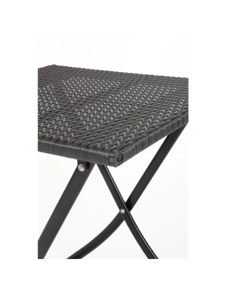 Table carrée pliante en rotin PE Bolero 600mm