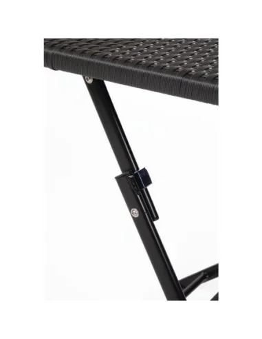 Table carrée pliante en rotin PE Bolero 600mm