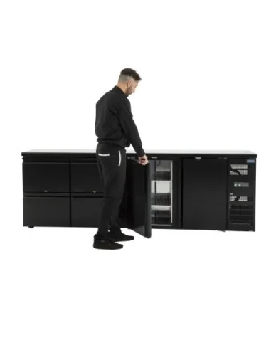 Arrière-bar Polar Série U 2 portes et 4 tiroirs