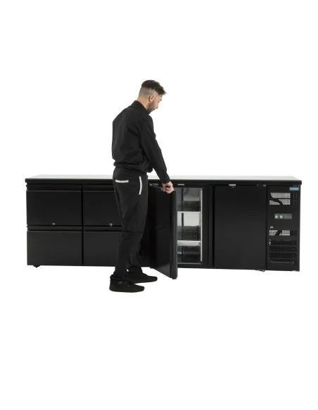 Arrière-bar Polar Série U 2 portes et 4 tiroirs