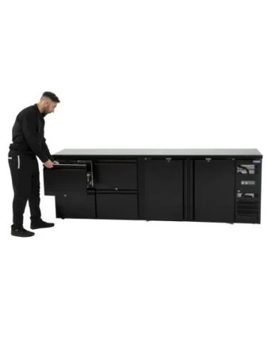 Arrière-bar Polar Série U 2 portes et 4 tiroirs