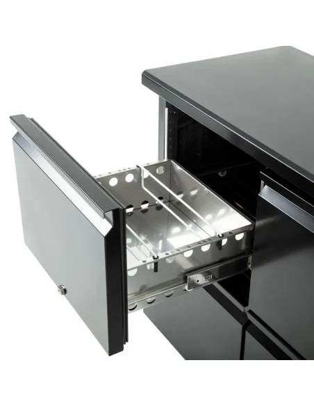 Arrière-bar Polar Série U 2 portes et 4 tiroirs