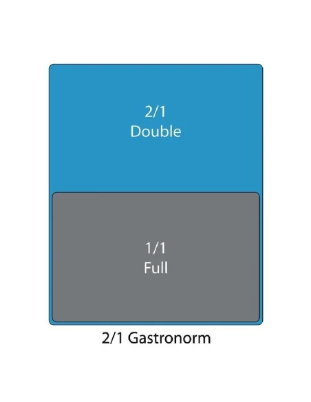 Bac inox GN 2/1 Vogue 20mm