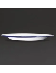 Assiette plate en acier émaillé Olympia 245mm lot de 6 2
