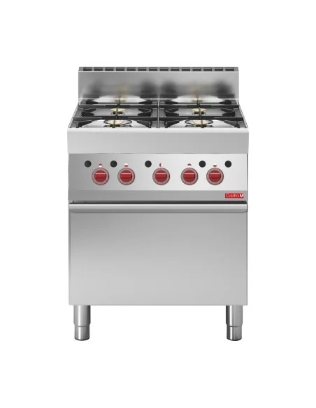 Fourneau 4 feux sur four gaz Gastro M 650 65/70CFG