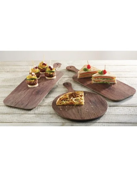 Planche à pizza ronde avec poignée APS effet chêne 300mm