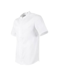 Veste de cuisinier en maille à manches courtes Southside Harlem blanche S 2