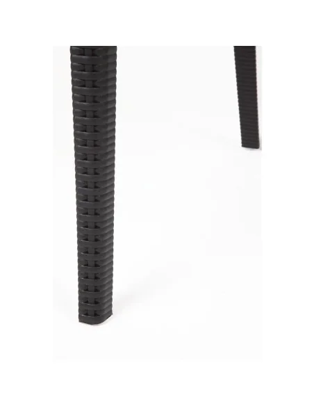 Fauteuils enveloppants en rotin PP Bolero noirs (lot de 4)
