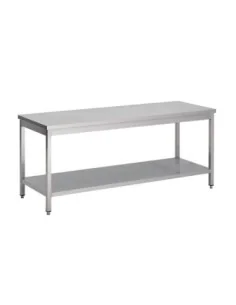 Table inox avec étagère basse Gastro M 1000 x 600 x 880mm