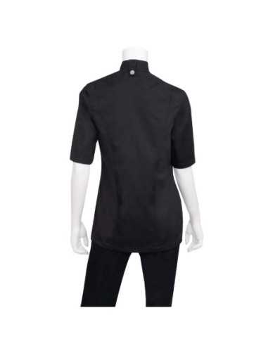 Veste de cuisine femme zippée légère Springfield Chef Works noire S