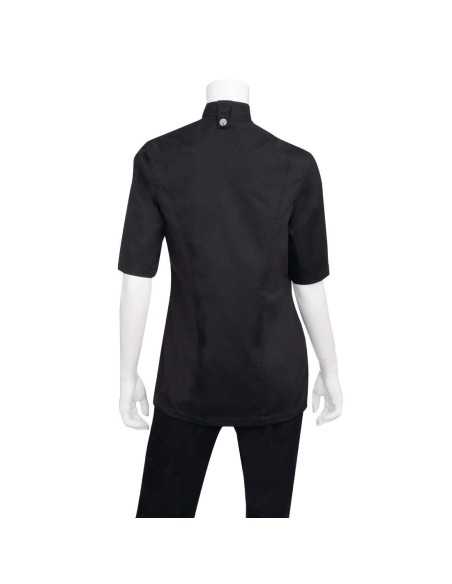 Veste de cuisine femme zippée légère Springfield Chef Works noire S