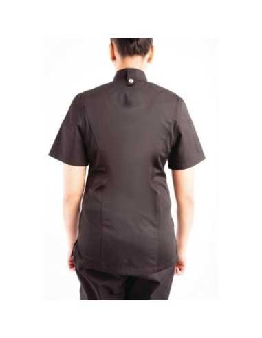 Veste de cuisine femme zippée légère Springfield Chef Works noire S