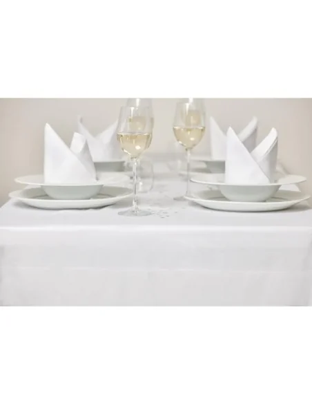 Nappe blanche bande de satin Mitre Luxury 1370 x 1370mm