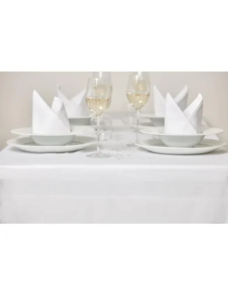 Nappe blanche bande de satin Mitre Luxury 1600 x 1600mm