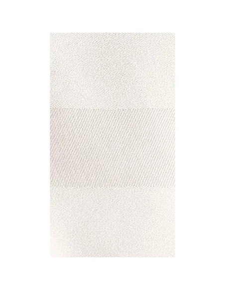 Serviettes blanches en coton bande de satin Mitre Luxury