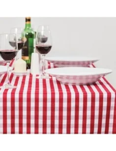 Nappe carrée à carreaux rouges en polyester Mitre Comfort Gingham 890 x 890mm 2